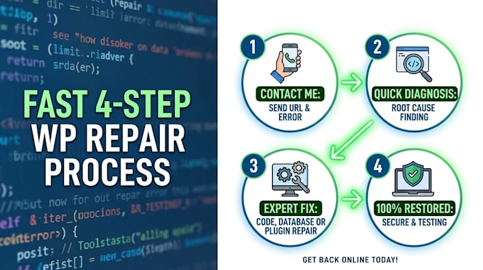 fix wordpress errors, PHP bugs, and critical site issues urgently
