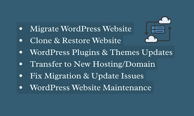 do wordpress migration backup clone website maintenance domain transfer