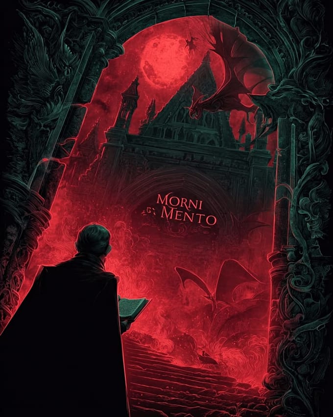 create a cinematic horror book cover for your novel