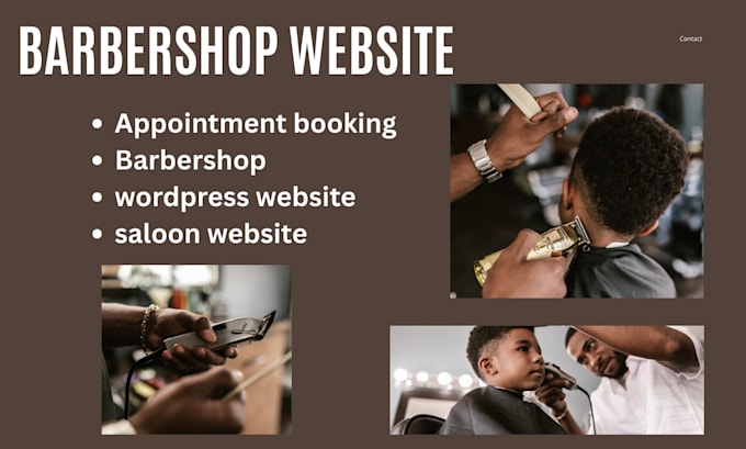 design a barber shop website with appointment booking