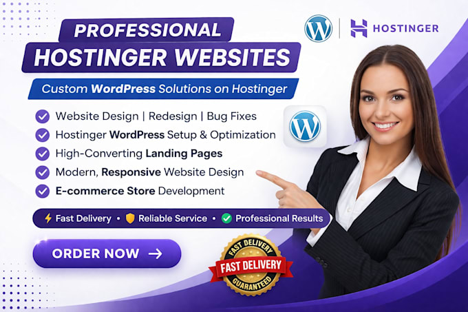 hostinger website, hostinger wordpress website, redesign hostinger ai builder