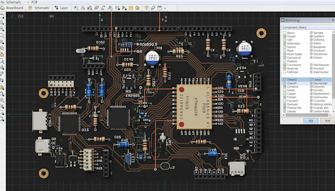 do embedded systems pcb design with fritzing