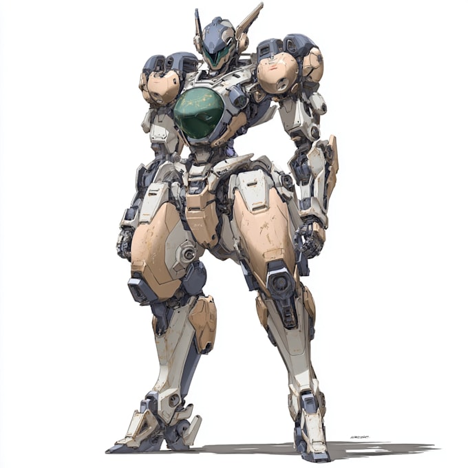 make a mecha robot armor character concept for you