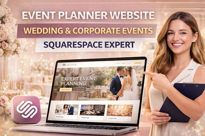 do squarespace event planner website wedding organizer website corporate event