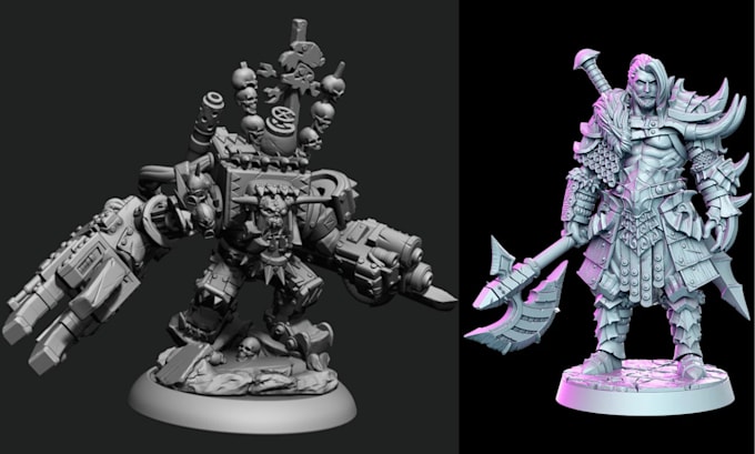sculpt 3d warhammer 40k, 3d miniatures, tabletop game, 3d model for printing