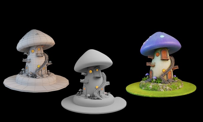 do 3d model retopology, uv mapping, texture baking for game character