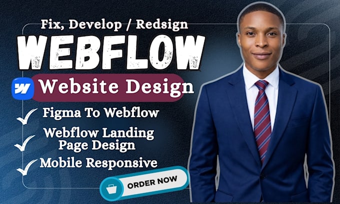 fix, design redesign webflow website, webflow business website design webflow