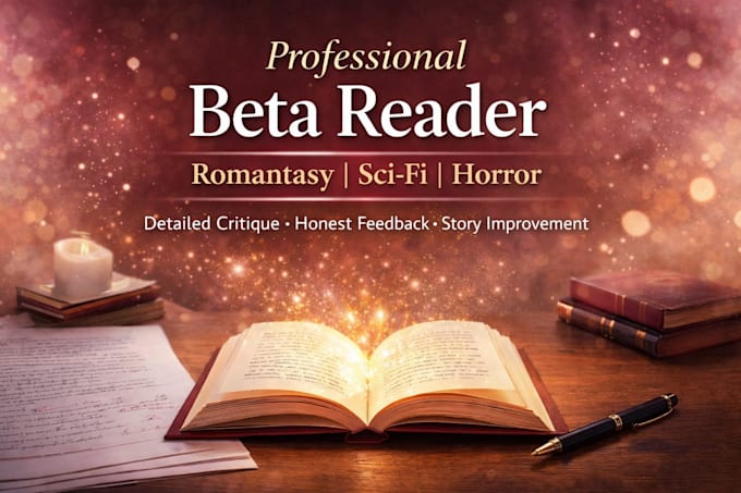 romantasy, critique, sci fi, horror, beta reader