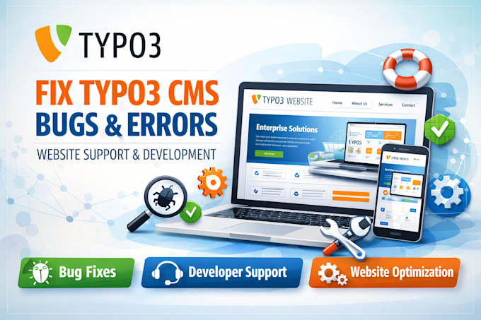 fix typo3 cms bugs errors website developer support