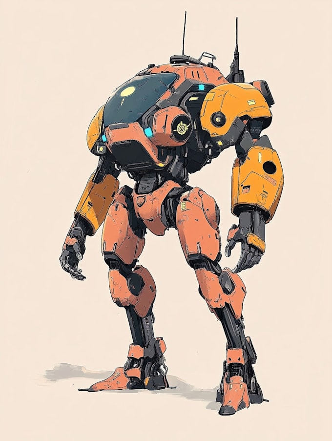 draw high quality robot, concepts
