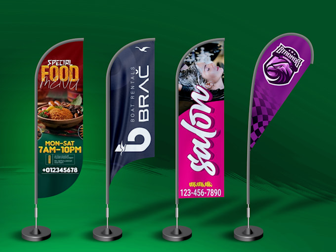 professional beach flag, feather flag or teardrop flag