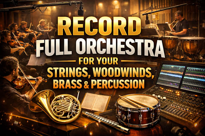 record full orchestra for your strings, woodwinds, brass and percussion