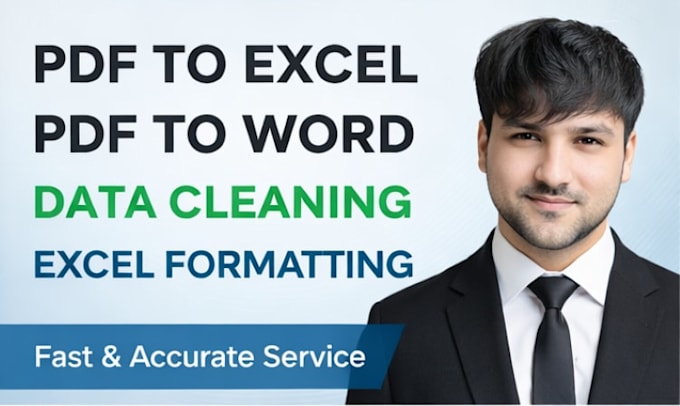 we will do PDF word and excel related tasks