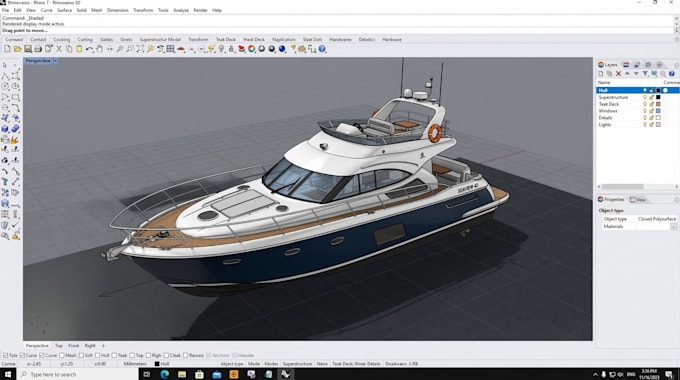 design custom boat, ship or yacht with 3d model