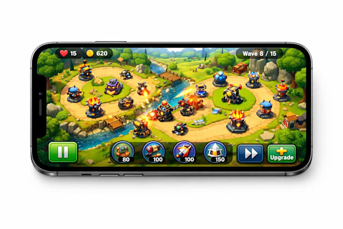 do tower defense shooting game development in unity mobile pc web 2d 3d