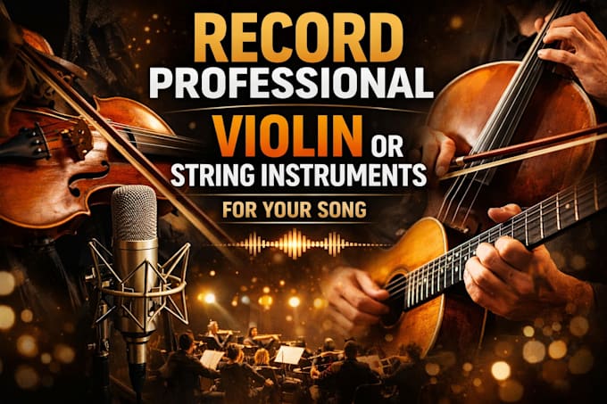 record professional violin, string instruments for your song
