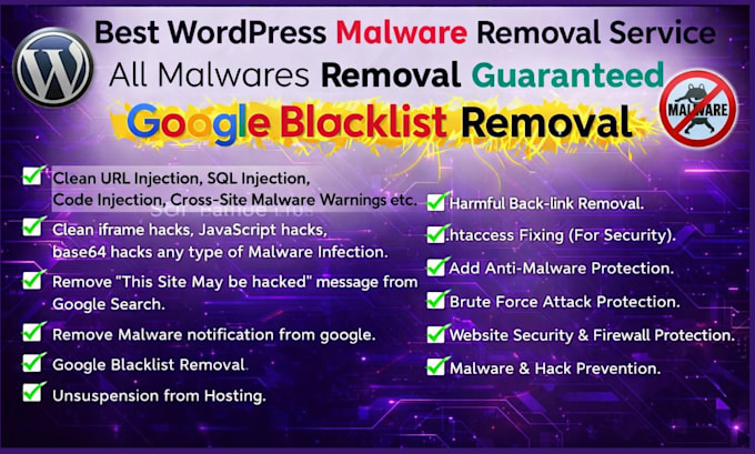 virus remove, clean malware, website recovery, database security service