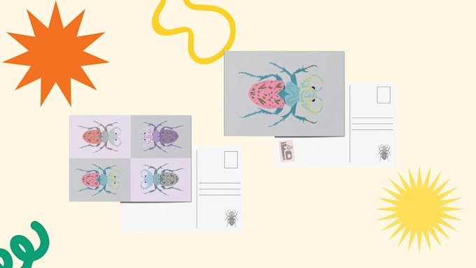 illustrate a postcard design