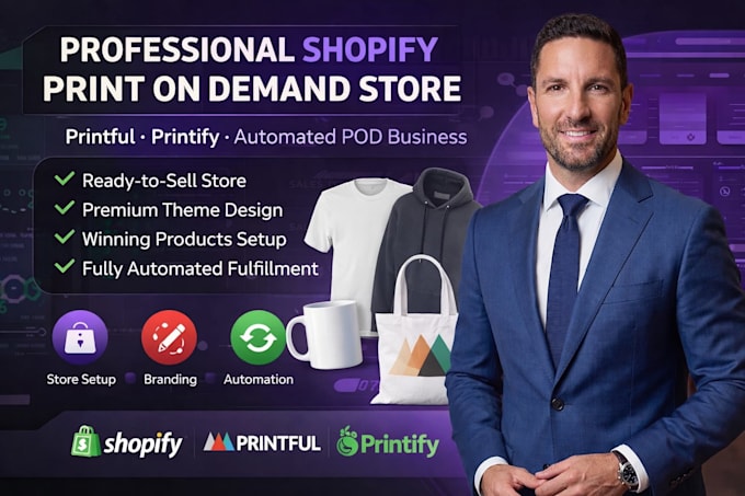set up a shopify print on demand store with printify