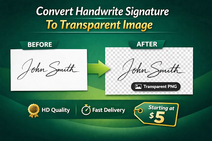 convert your signature to a transparent png