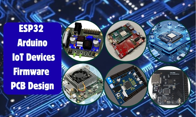 develop esp32 or arduino, iot project with firmware and pcb design