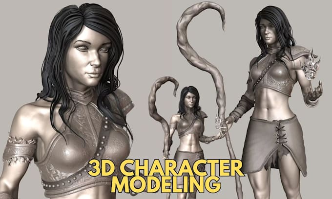 create a rigged, game ready 3d character model