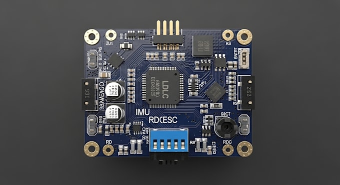 design drone flight controller pcb, bldc esc, imu arduino pi raspberry pi, esp32