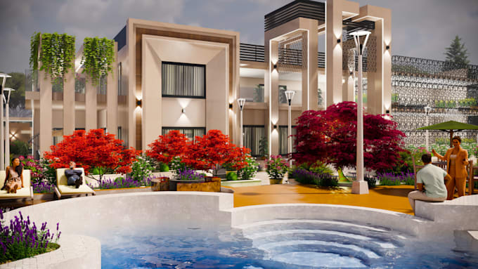 do modern 3d exterior design