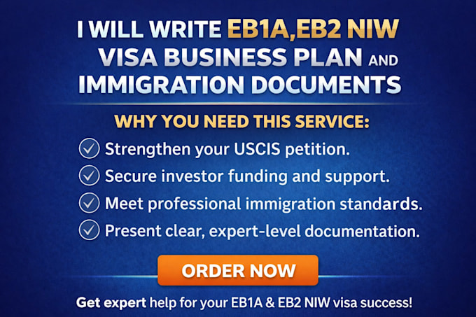 prepare eb1 eb2 niw petition documents and business plans