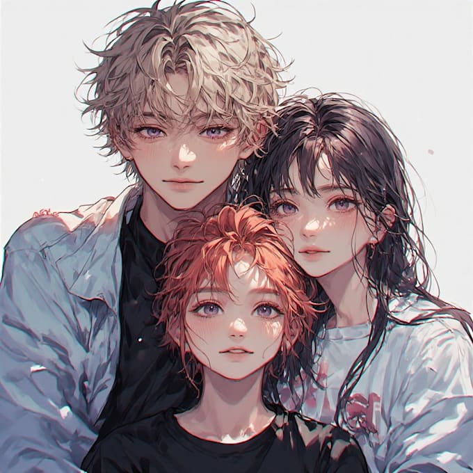 draw couple anime art style