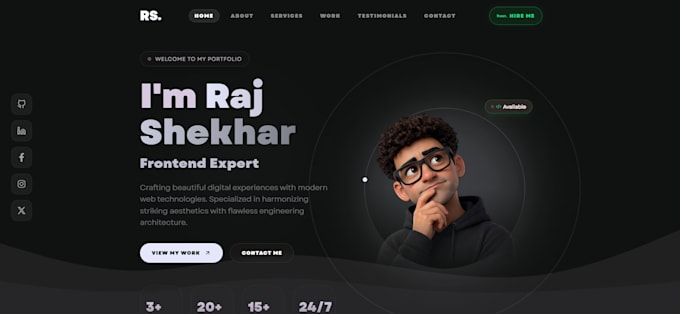 build a modern react portfolio website with animations and fast performance