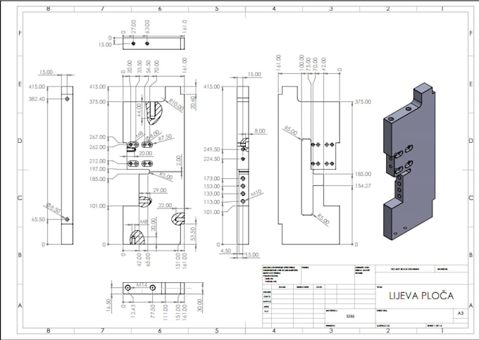 create 3d models and technical drawings in solidworks