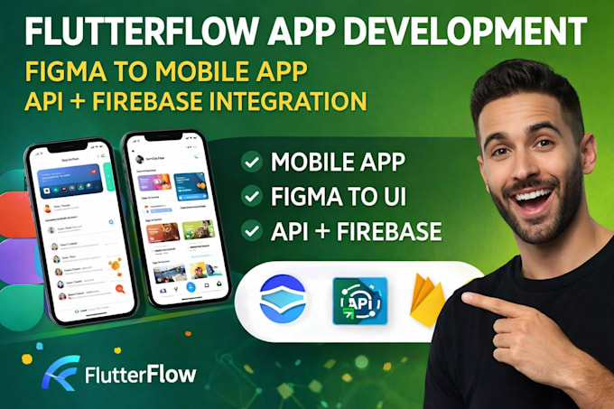 flutterflow mobile app development convert figma to ul API firebase integration
