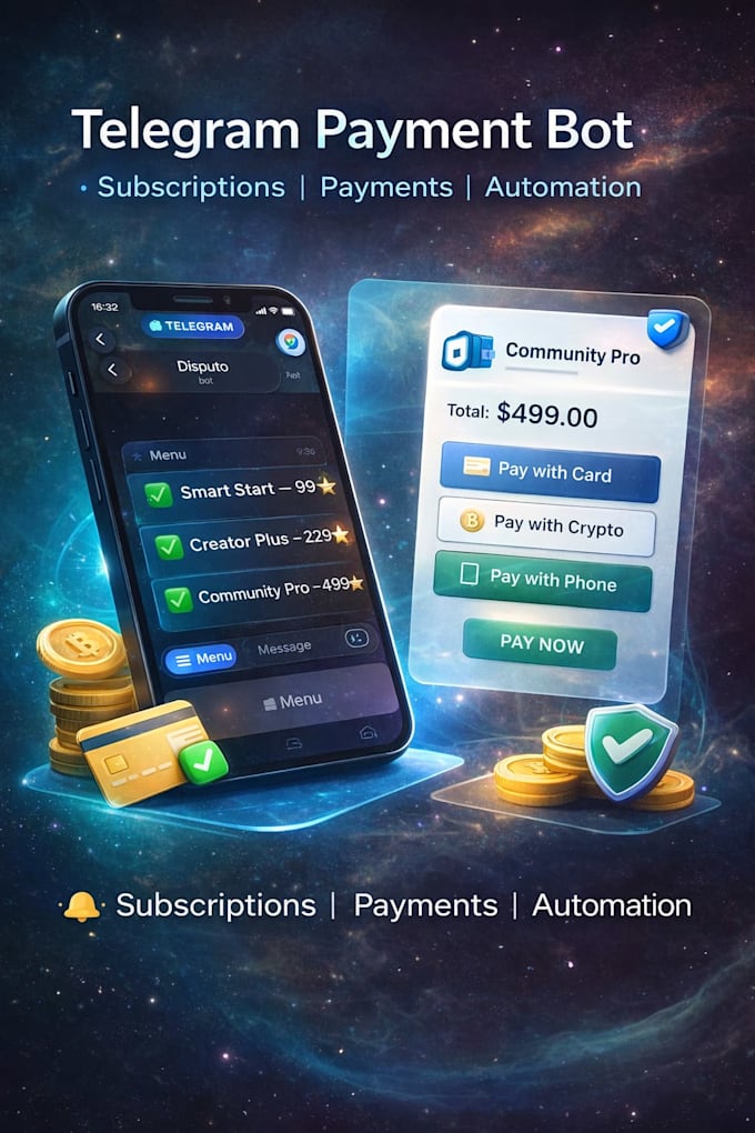 build a telegram payment and subscription bot