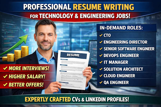 write cto, engineering director, senior software engineer, devops engineer