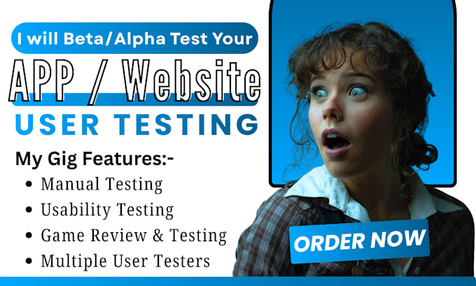 user test beta test manual test qa test saas website ios android game app review