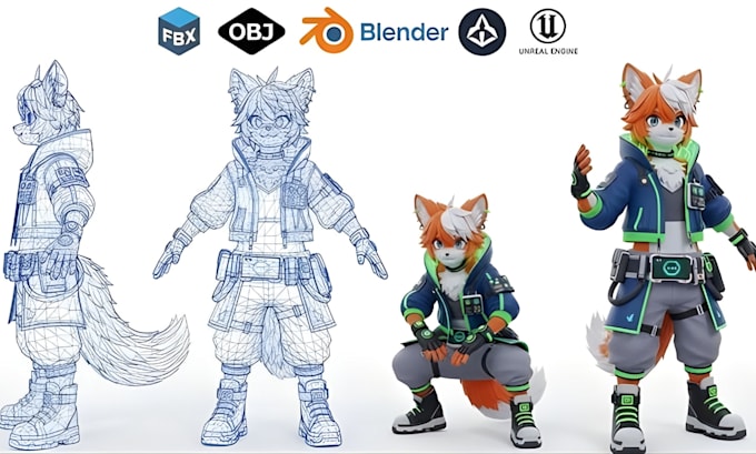Custom vrc avatar, vr character vrchat avatar furry nsfw vrc 3d model ...