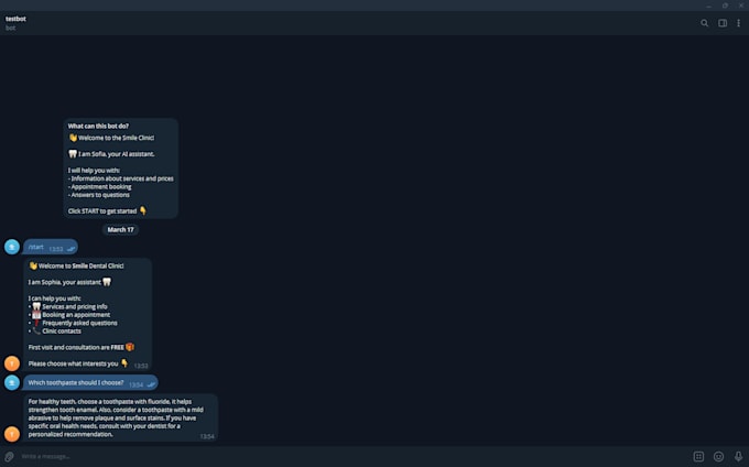 create telegram bot with ai