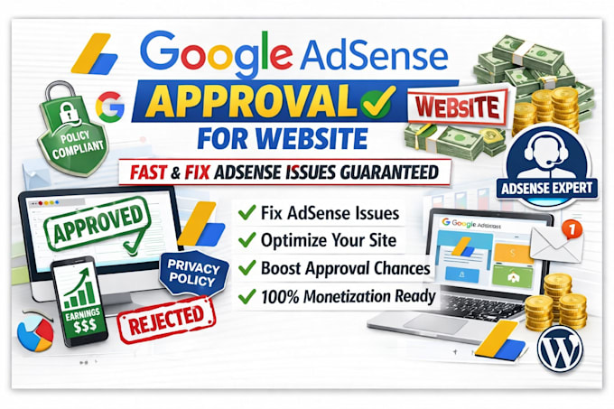 get google adsense approval fast and fix website adsense issues guaranteed