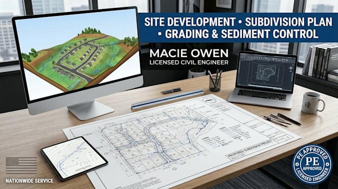 site development subdivision plan sediment control grading florida illinois ohio