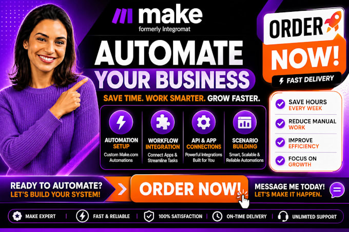 fix make com, made com, setup make com automation, make automation, make expert