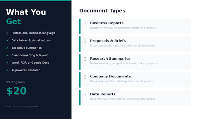 create ai powered business reports and documents
