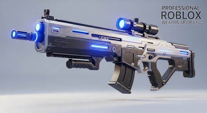 create realistic roblox weapon models for games with texturing and animation