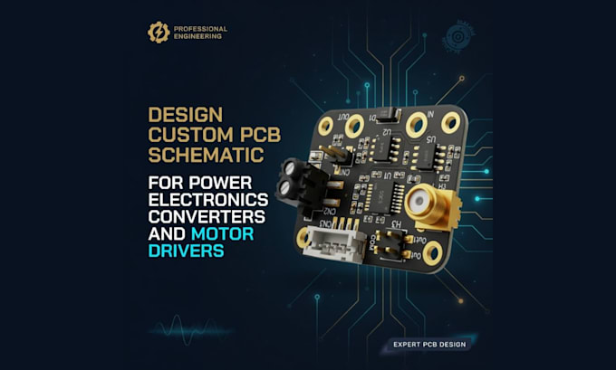 design custom pcb schematic for power electronics converters and motor drivers