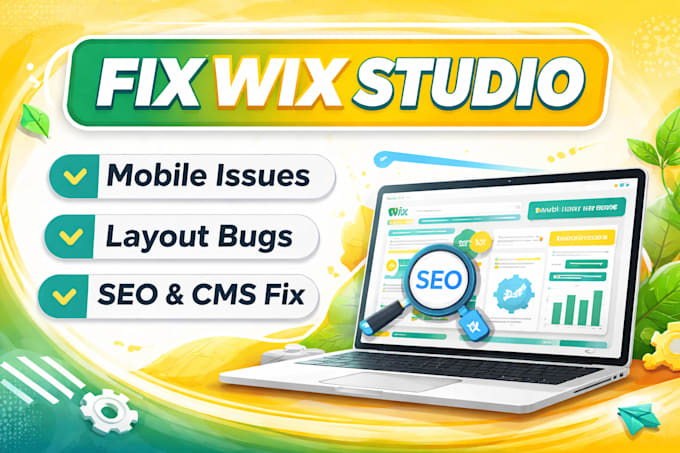 fix wix studio mobile issues, layout wix website bugs seo cms issues page errors