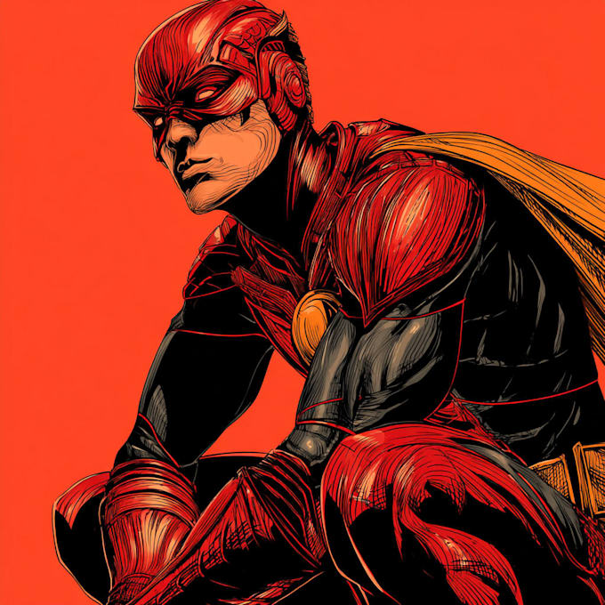 draw superhero comic superhero character