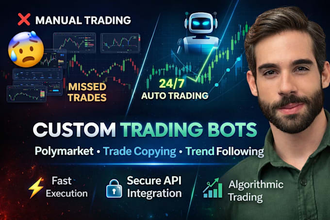build custom polymarket trading bot, coinbase bot, openclaw auto trading bot
