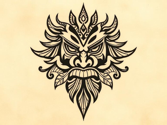 design a polynesian maori tribal tattoo