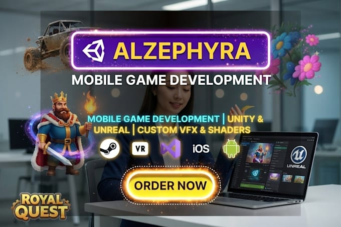 develop stunning mobile games in unity and unreal engine with vfx