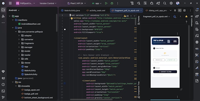 develop android app in android studio as professional android app developer